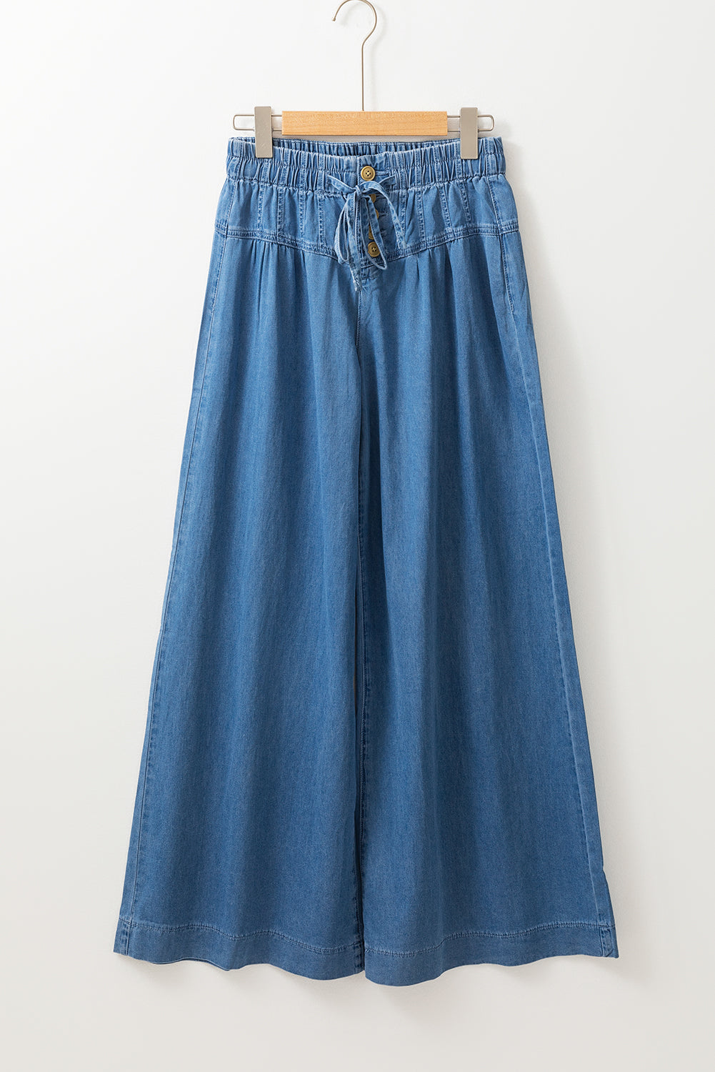 Carbon Grey Washed Wide Leg Jeans